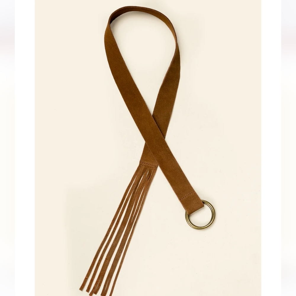 Joyfolie Brown Belt with Gold Ring